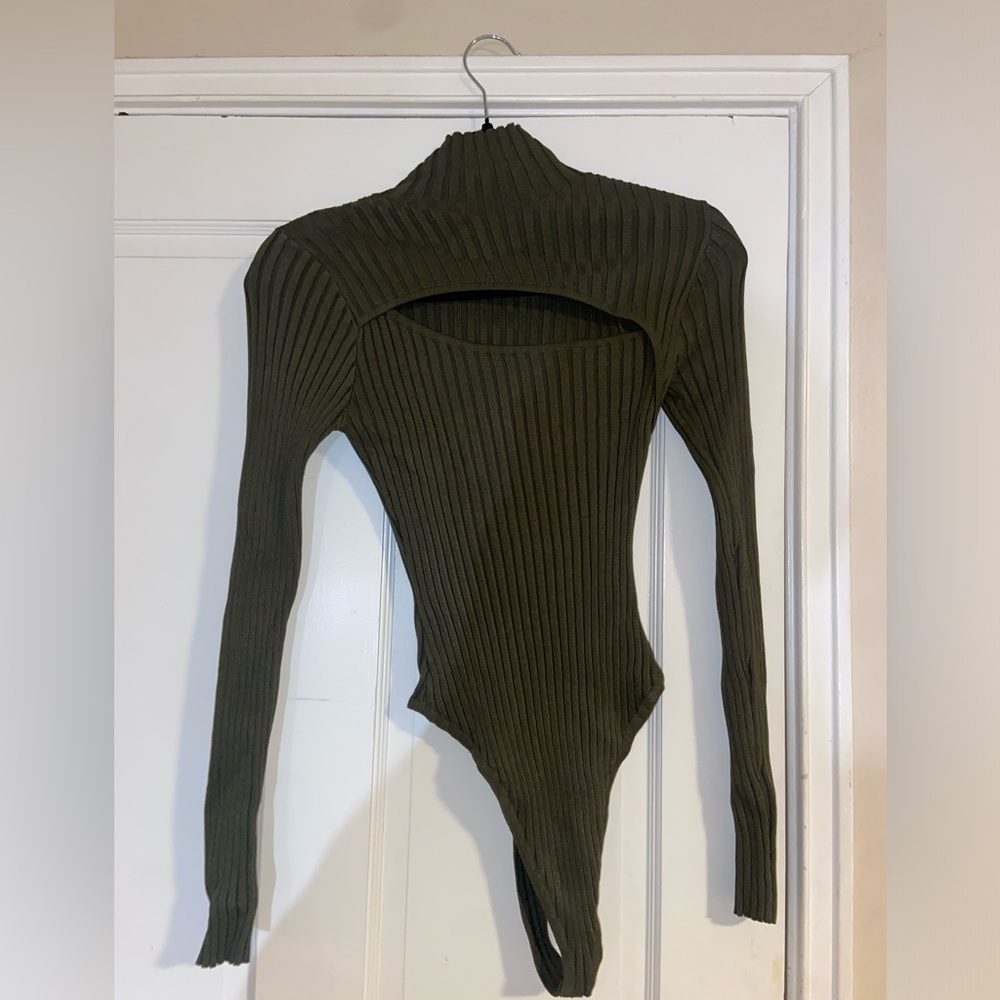 Fashion Nova olive bodysuit